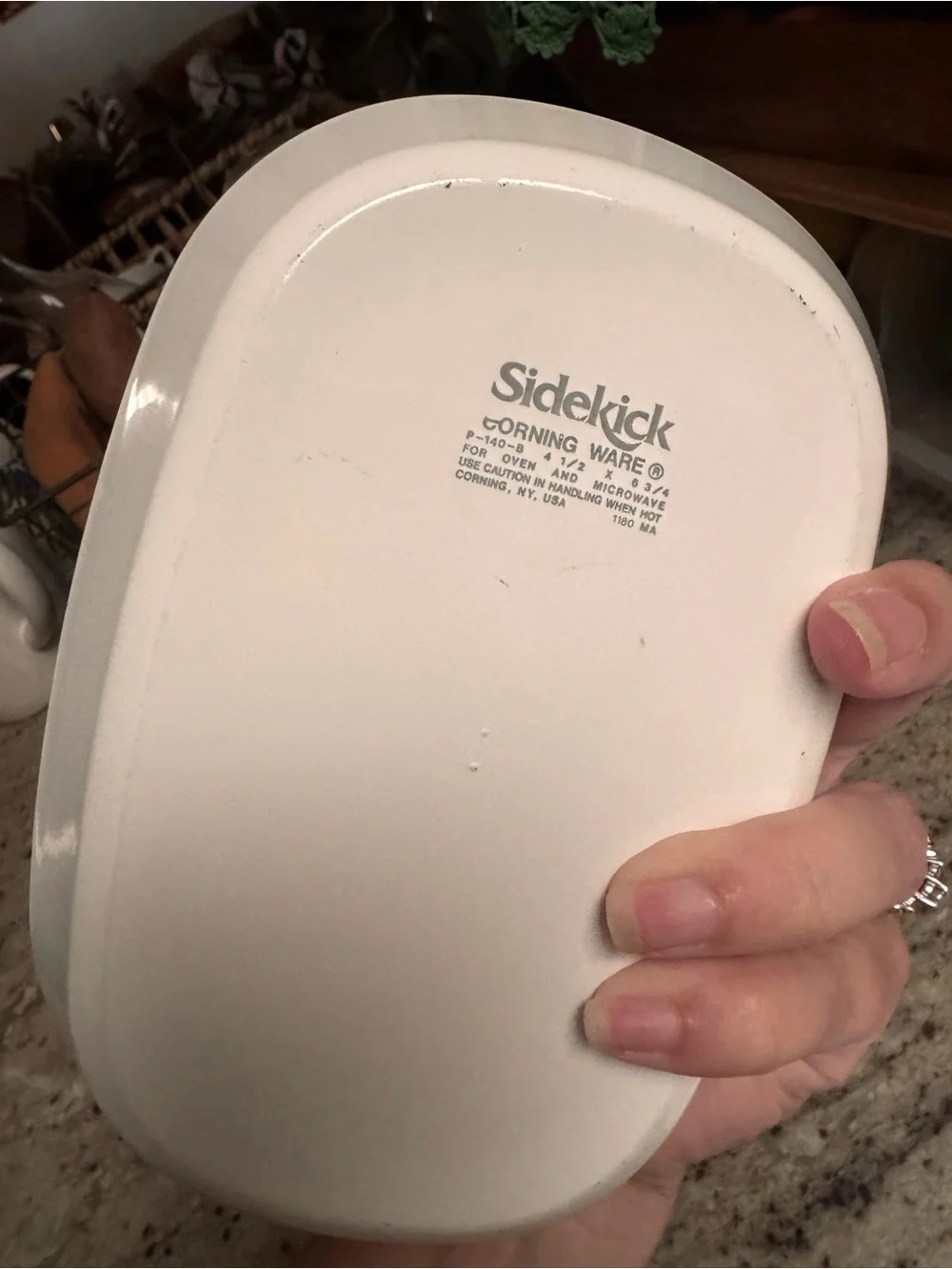 Corningware “Sidekick” White Oval Stoneware Serving Dishes - Set of 3